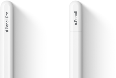 Apple Pencil Pro and Apple Pencil (USB-C) side by side